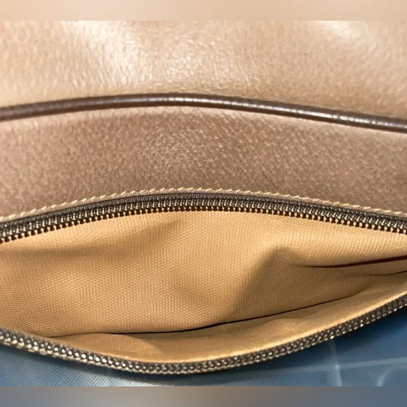 GUCCI SIGNATURE SUPREME LEATHER TRIM COATED CANVAS COSMETIC TRAVEL TOILETRY BAG - Picture 12 of 14